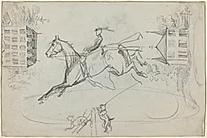 Sheet of Sketches by Henri de Toulouse-Lautrec