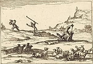 Shepherds Defending their Herds by Jacques Callot