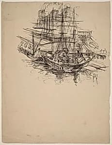 Ship Dockside by John Marin