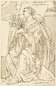 Sibylla Cimmeria by Paul Maupin, after Jacques Stella