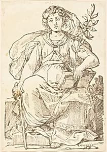 Sibylla Europa by Paul Maupin, after Jacques Stella