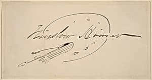 Signature in Palette by Winslow Homer