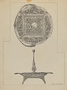 Silver Cake Dish by Francis Law Durand