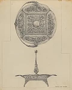 Silver Cake Dish by Francis Law Durand