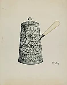 Silver Chocolate Pot by Florence Hastings