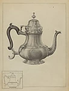 Silver Coffee Pot by American 20th Century