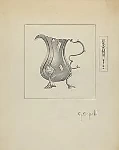 Silver Creamer by Giacinto Capelli