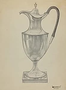 Silver Hot Water Pot by Herbert Russin