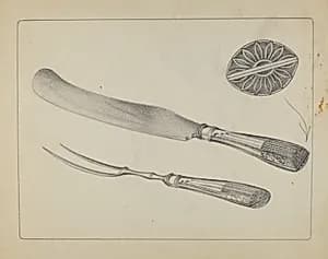 Silver Knife and Fork by A. Zimet
