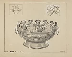 Silver Monteith Bowl by Edgar L. Pearce