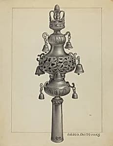 Silver Ornament for Scroll by Aaron Fastovsky