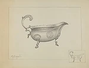 Silver Sauce Boat by Giacinto Capelli