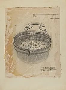 Silver Strainer by Herman Bader