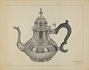Silver Teapot by Giacinto Capelli