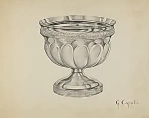 Silver Waste Bowl by Giacinto Capelli