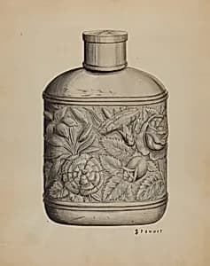 Silver Whiskey Flask by Robert Stewart