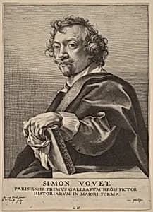 Simon Vouet by Robert van Voerst after Sir Anthony van Dyck
