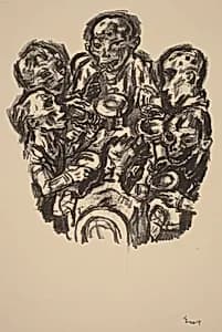 Six Diners at Table by René Beeh