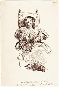 Sketch of a Woman by Richard Parkes Bonington