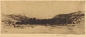 Sketch on the Tay by David Young Cameron