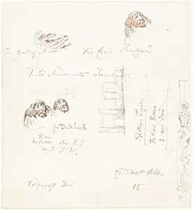 Sketches of Grotesque Faces by George Cruikshank