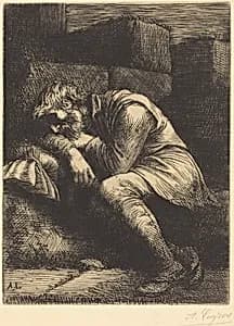 Sleeping Beggar (Mendiant endormi) by Alphonse Legros