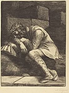 Sleeping Beggar (Mendiant endormi) by Alphonse Legros