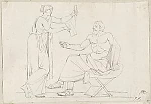 Socrates and Diotime by Jacques-Louis David