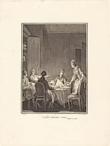 Sophie remettez-vous by Nicolas Delaunay after Jean-Michel Moreau
