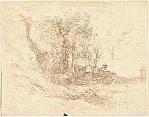 Souvenir of Ostia (Souvenir d'Ostie) by Jean-Baptiste-Camille Corot