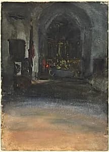 Spanish Church Interior by John Singer Sargent