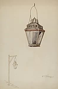 Sperm Oil Street Lamp