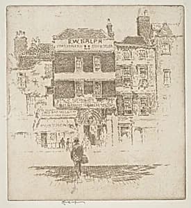 St. Bartholomew's Gate by Joseph Pennell