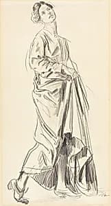Standing Draped Woman by Augustus John