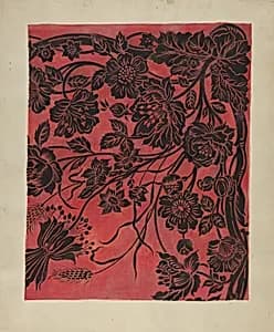 Stenciled Table Cover
