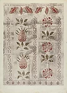 Stencilled Wall by Mildred E. Bent