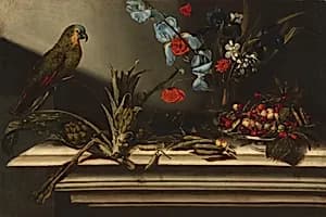 Still Life with Artichokes and a Parrot by Italian 17th Century