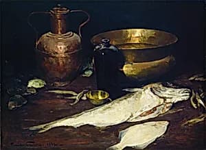 Still Life with Fish by Emil Carlsen