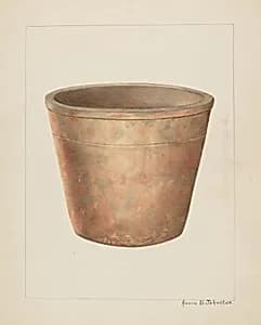 Stoneware Flower Pot by Annie B. Johnston