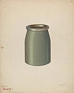 Stoneware Quart Jar by Lon Cronk