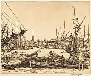 Strandvagen, Stockholm by Sir Muirhead Bone