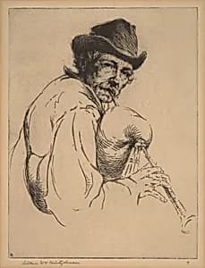 Strolling Musician of Gloucester by Arthur William Heintzelman