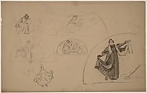 Studies for a Lunette by Charles Sprague Pearce