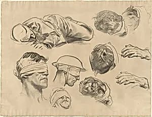 Studies for "Gassed" by John Singer Sargent