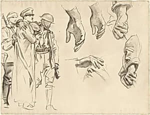 Studies for "Gassed" by John Singer Sargent