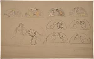 Studies for Lunettes by Charles Sprague Pearce