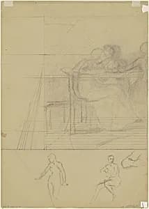 Studies of Figures [verso] by Enoch Wood Perry, Jr.