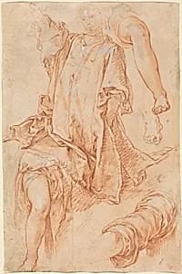 Studies of Legs and Drapery [recto] by Abraham Bloemaert