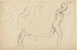 Studies of Men Running by William Etty