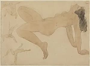 Studies of Nude Dancers by Odilon Roche
